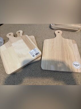 Wooden Paddle Serving Board – Natural Wood 3 individuals